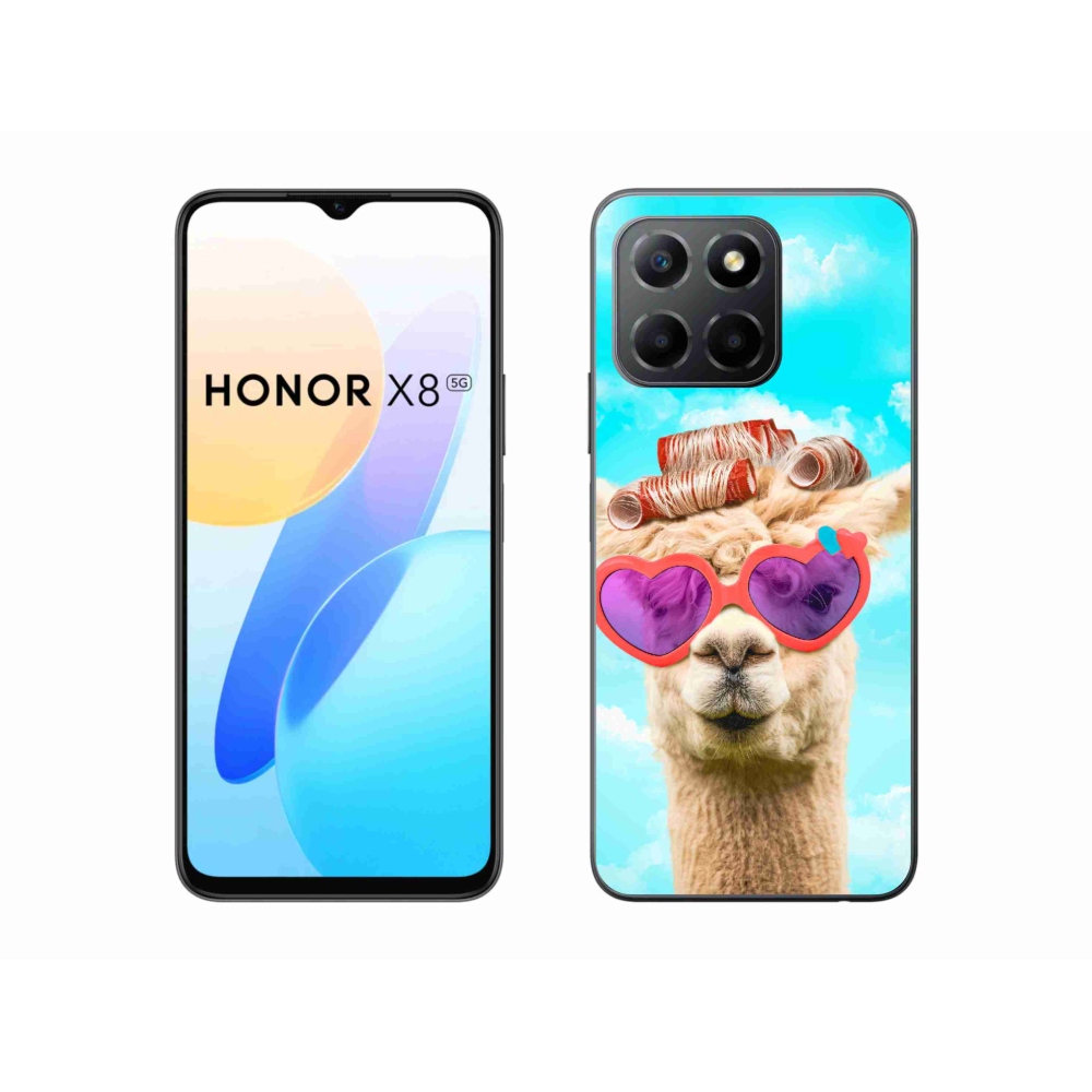 Zselés borítás mmCase a Honor X8 5G számára - szemüveges láma