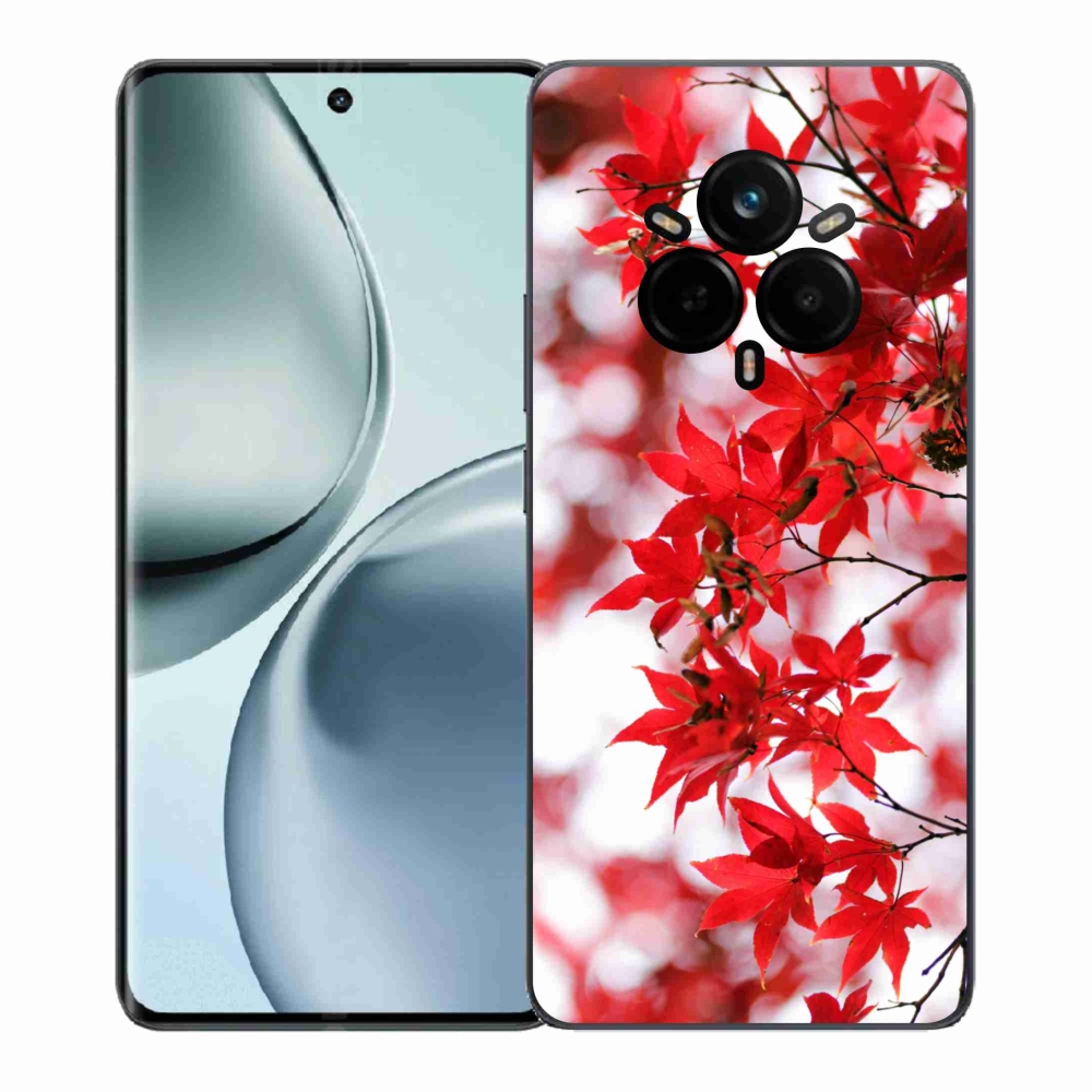 Gél borító mmCase a Realme 14 Pro+ 5G készülékhez - piros levelek