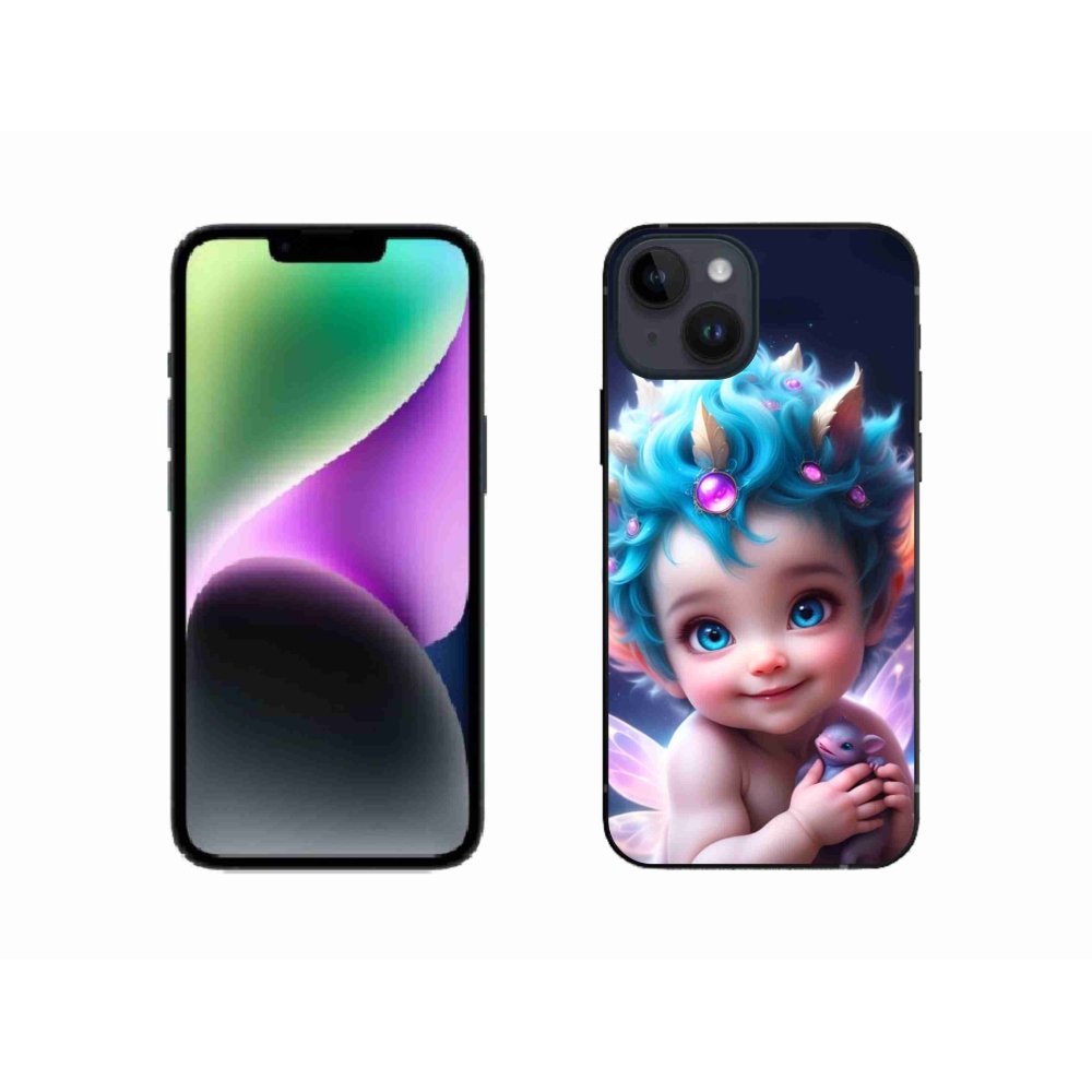 Gél borítás mmCase iPhone 14 készülékhez - baba pillangószárnyakkal