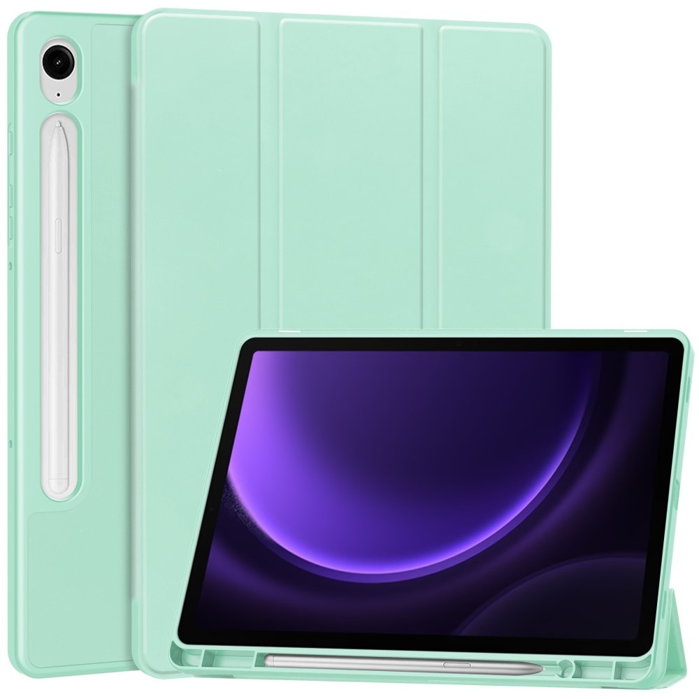 Tojás okos záródó tok Samsung Galaxy Tab S9 FE/Tab S10 FE - világoszöld