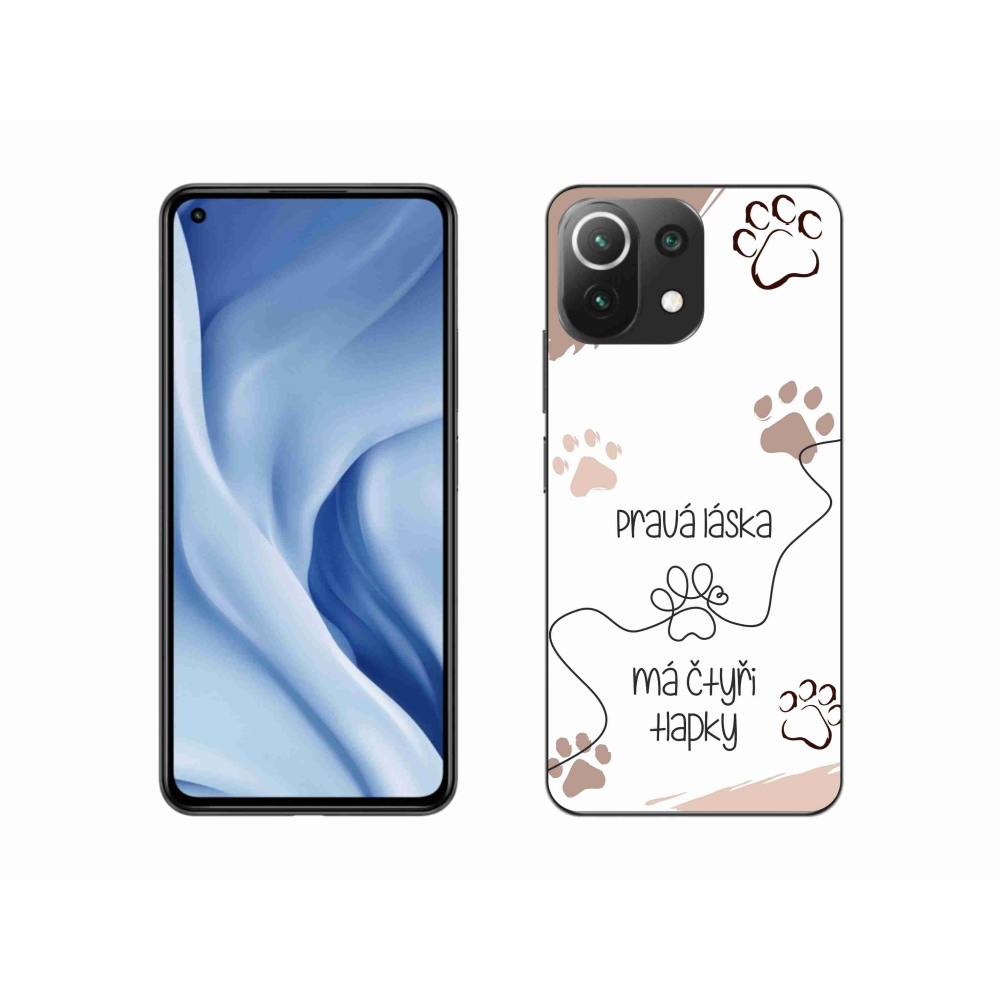 Gél borítás mmCase a Xiaomi Mi 11 Lite 4G/5G készülékhez - kutya motívum 1 fehér háttér