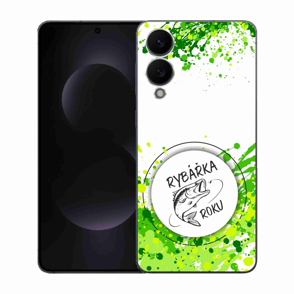 Gél borító mmCase Samsung Galaxy S25 Edge készülékhez - az év halászának fehér háttere