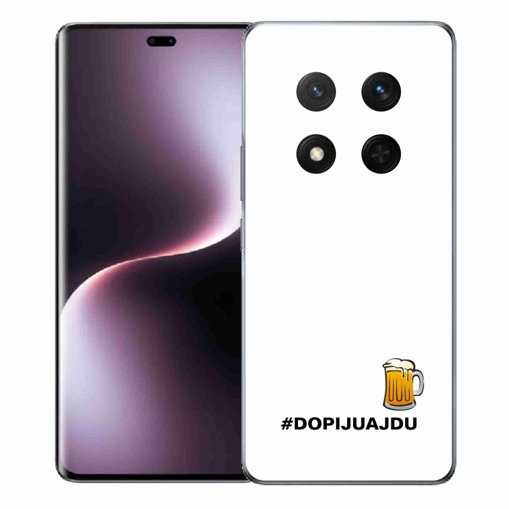 Gél borítás mmCase a Honor Magic 7 Lite 5G számára - sör motívum 1 fehér háttér