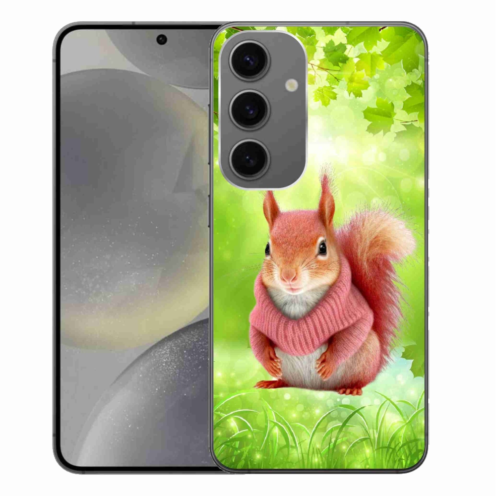 Zselés borítás mmCase Samsung Galaxy S24+ készülékhez - mókus pulóverben