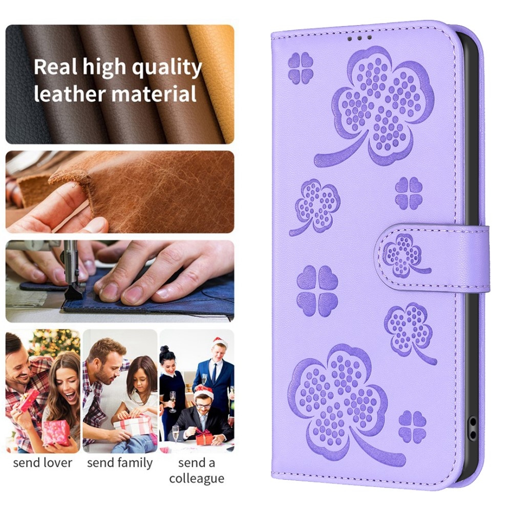 Clover könyv tok Xiaomi Redmi 13 4G/Poco M6 4G - lila
