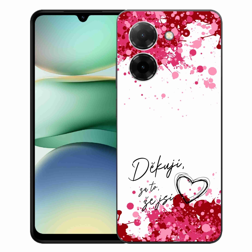 Gél borító mmCase a Xiaomi Redmi A5 (171.7x77.8x8.3mm) - szerelem szöveg 2 fehér háttérrel