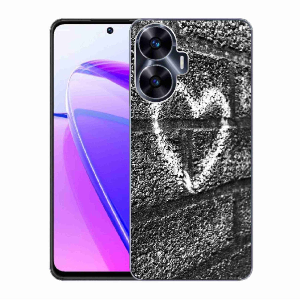 Gél borítás mmCase a Realme C55 készülékhez - szív a falon
