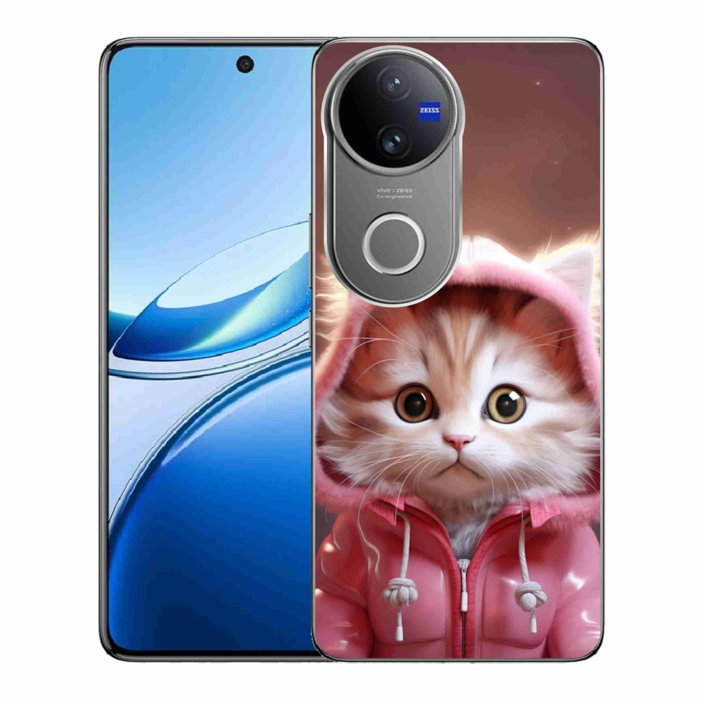 Gélburkolat mmCase a Vivo V50 5G készülékhez - aranyos cica 3