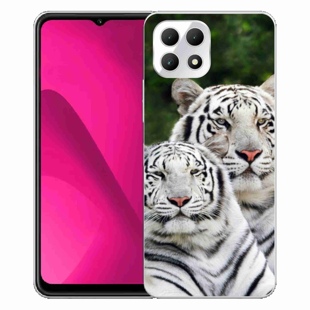 Zselés borítás mmCase a T-Mobile T Phone 2 készülékhez - fehér tigrisek