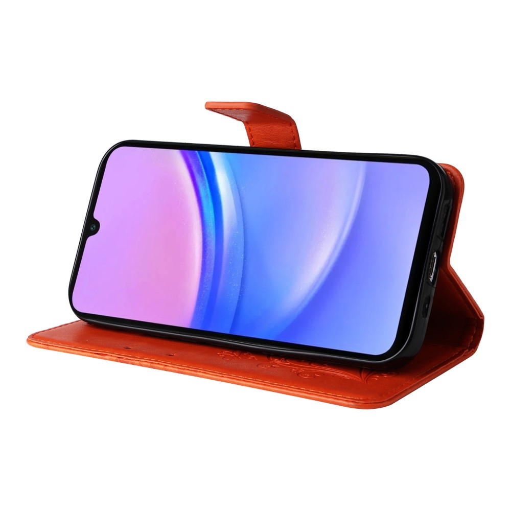 Nagy pillangó könyv tok Samsung Galaxy A16 4G/5G/A26 5G - narancssárga színben