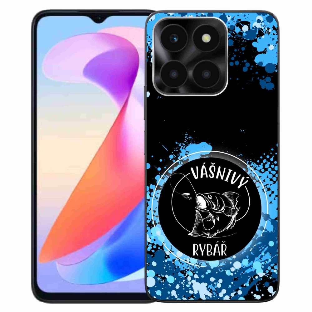 Gél borító mmCase a Honor X6a számára - szenvedélyes halász fekete háttérrel