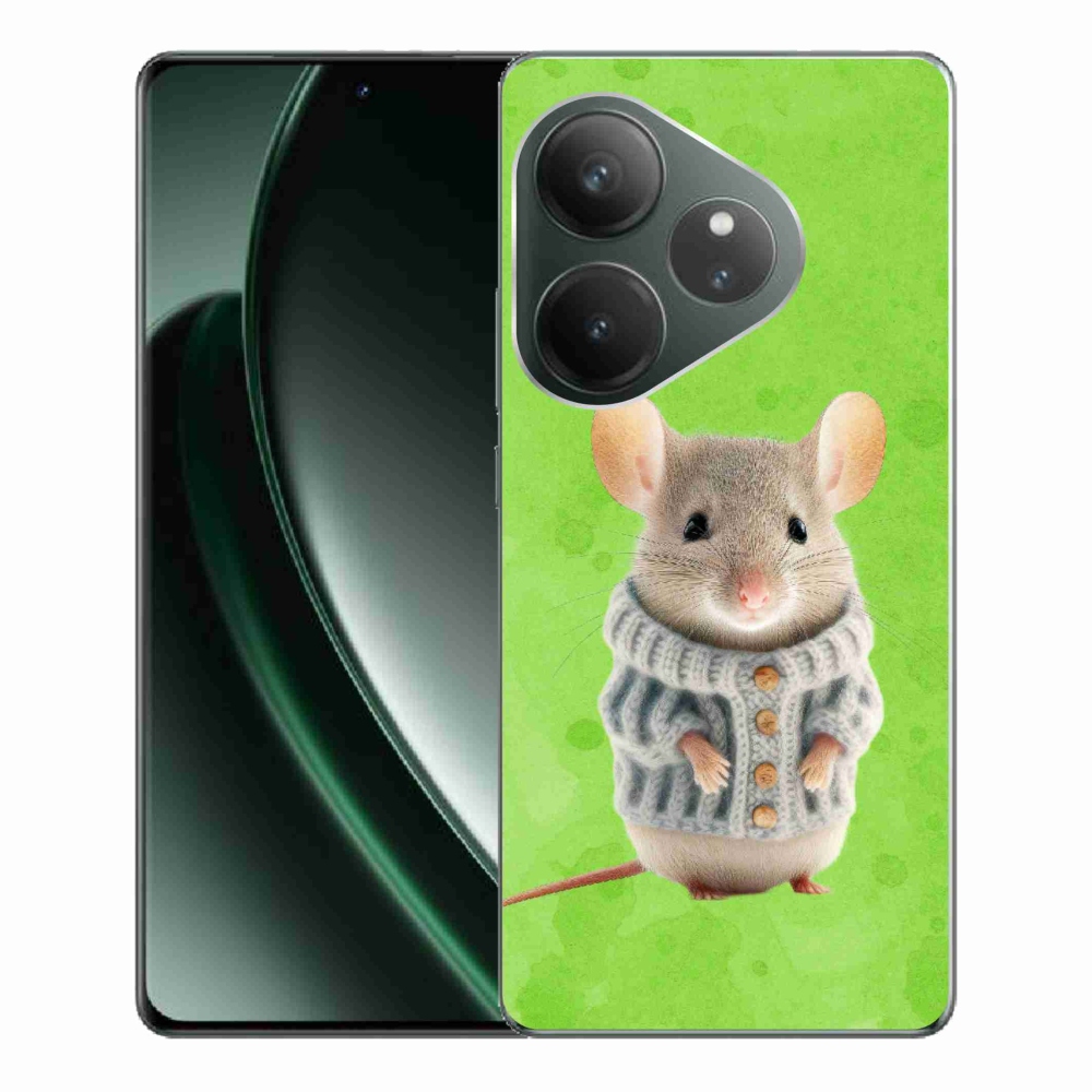 Gél borítás mmCase a Realme GT 6 5G/GT 6T 5G számára - egér pulóverben