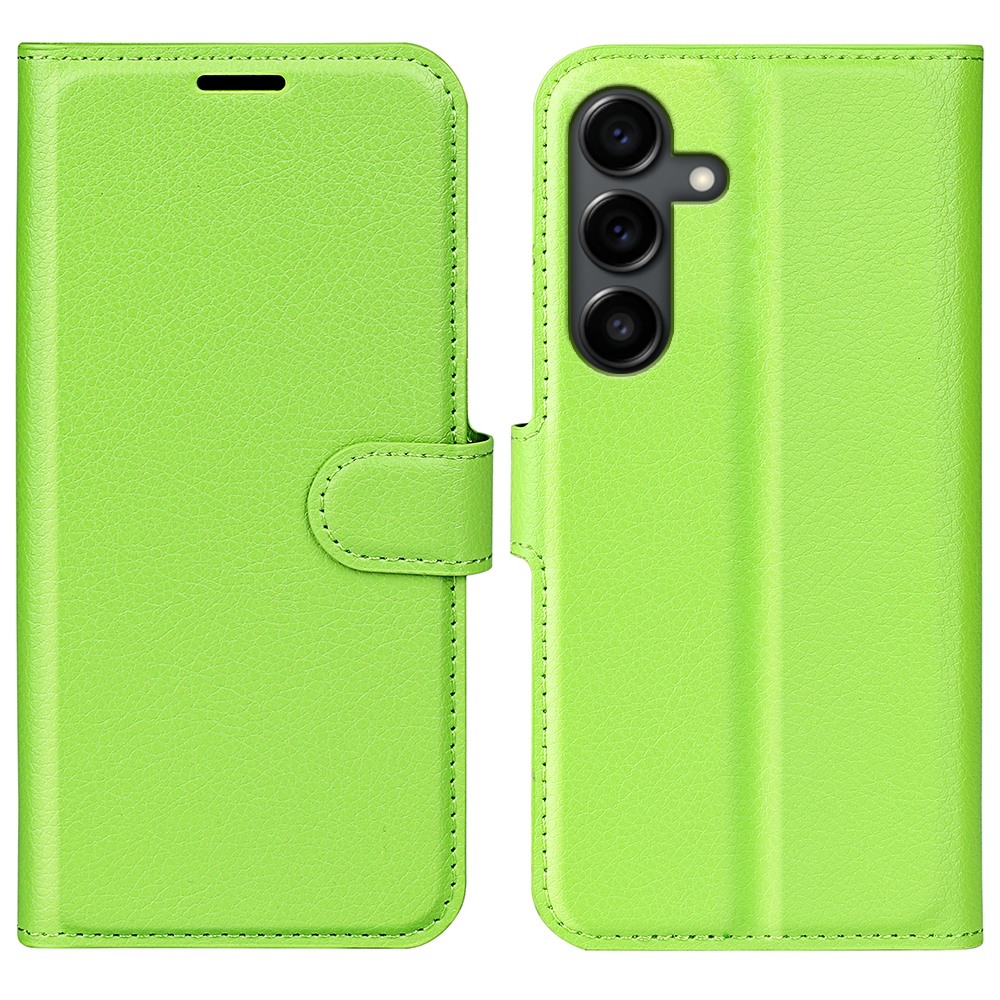 Litchi könyv tok Samsung Galaxy S25 FE készülékhez - zöld