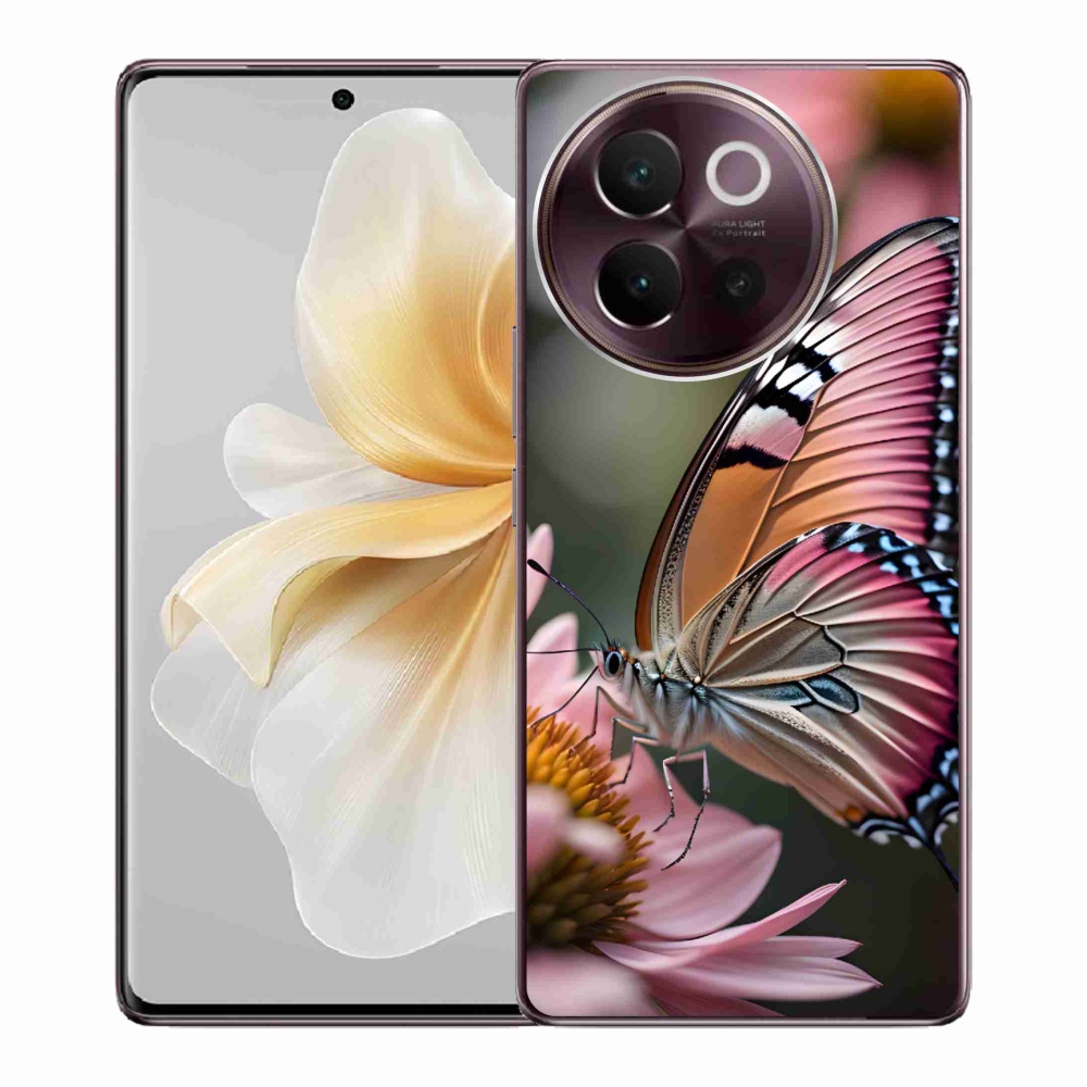 Gél borítás mmCase a Vivo V40 Lite 5G-n - színes pillangó