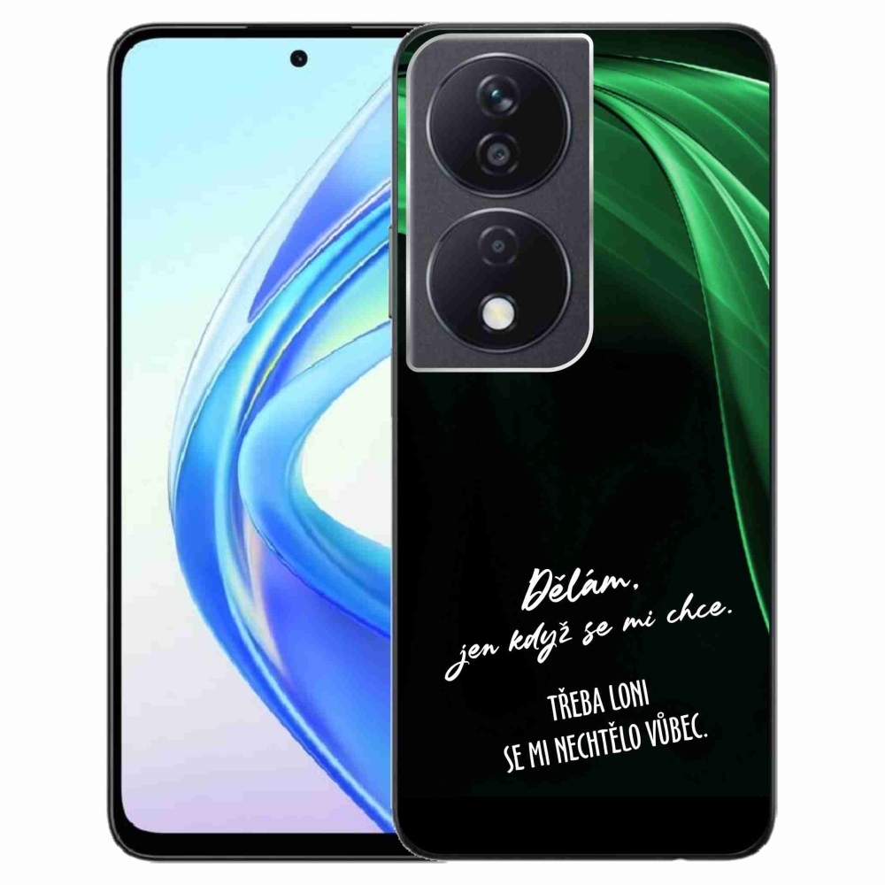 Gél borító mmCase a Honor X7b/Honor 90 Smart készülékhez - vicces szöveg 12 fekete háttérrel