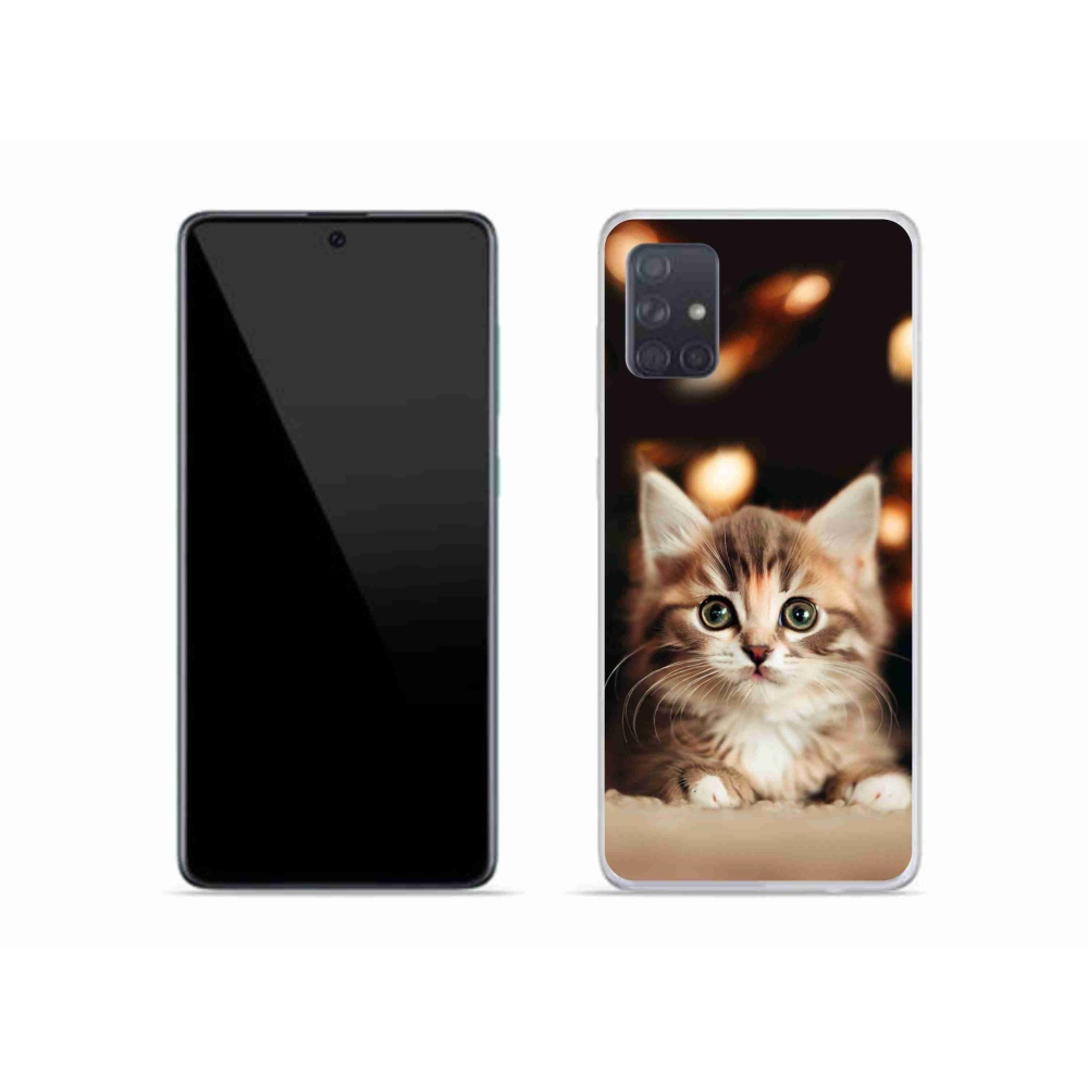 Gél borító mmCase Samsung Galaxy A51 - aranyos cica 2