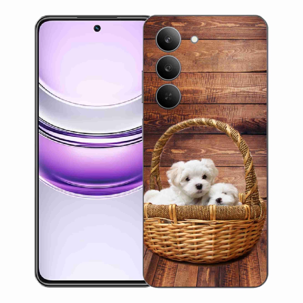 Gél borítás mmCase a Realme 14x 5G készülékhez - kölyökkutyák