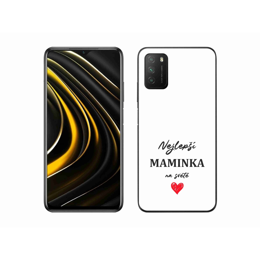 Gél borító mmCase a Xiaomi Poco M3-hoz - legjobb anya 1 fehér háttér