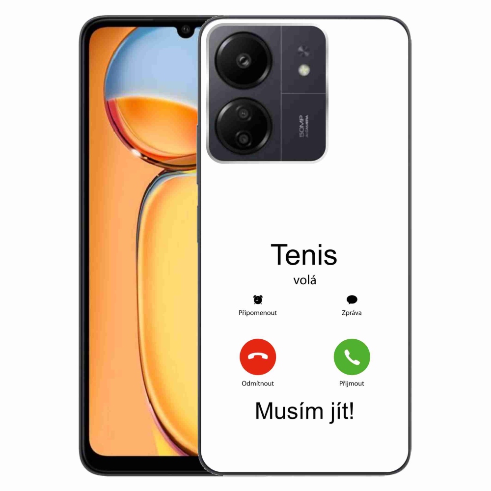 Gél borítás mmCase a Xiaomi Poco C65/Redmi 13C - tenisz hívások fehér háttérrel