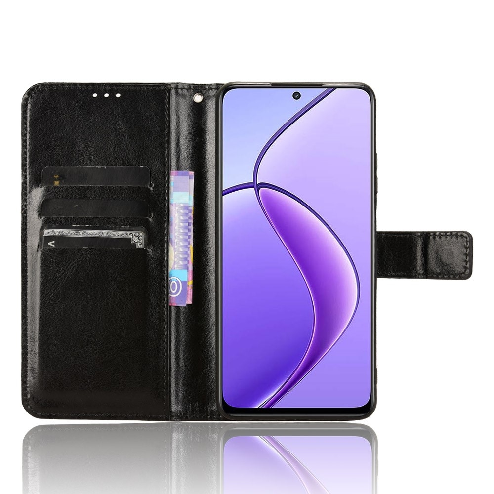 Őrült könyvtáska a Realme 12 5G/12x 5G készülékhez - fekete