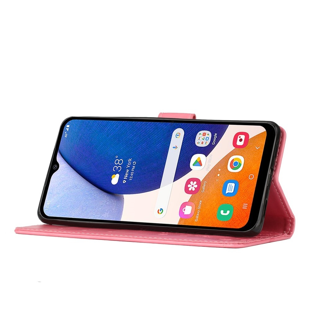 Virágok könyv tok Samsung Galaxy S25-hez - rózsaszín