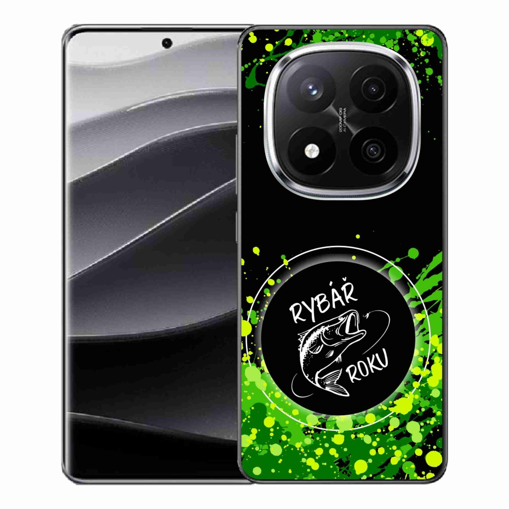 Gél borító mmCase a Xiaomi Redmi Note 14 Pro+ 5G számára - az év halászának fekete háttere