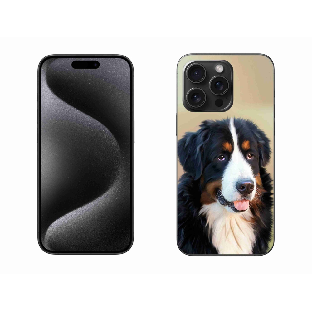 Gél tok mmCase iPhone 15 Pro Max készülékhez - Berni hegyi kutya