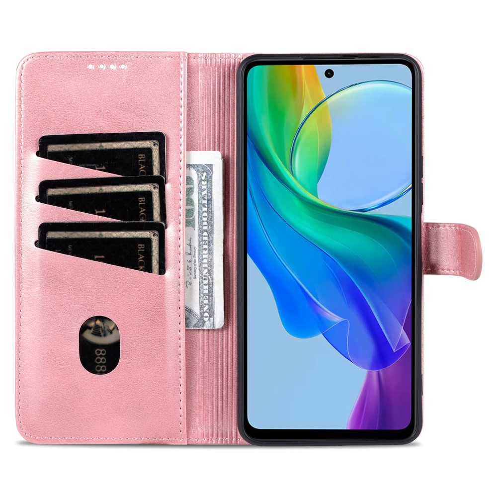 AZNS könyv tok a Vivo V29 Lite 5G-hez - rózsa arany