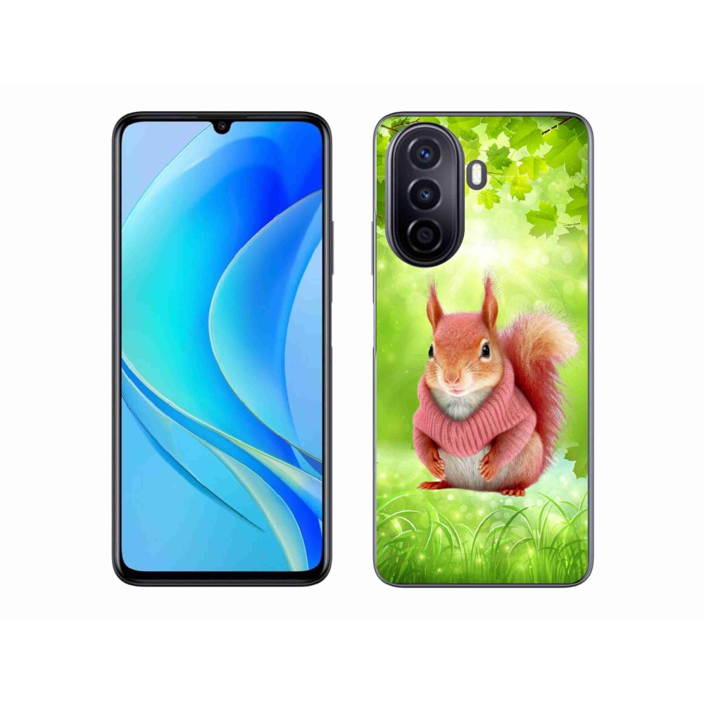 Gél borítás mmCase a Huawei Nova Y70 készülékhez - mókus pulóverben