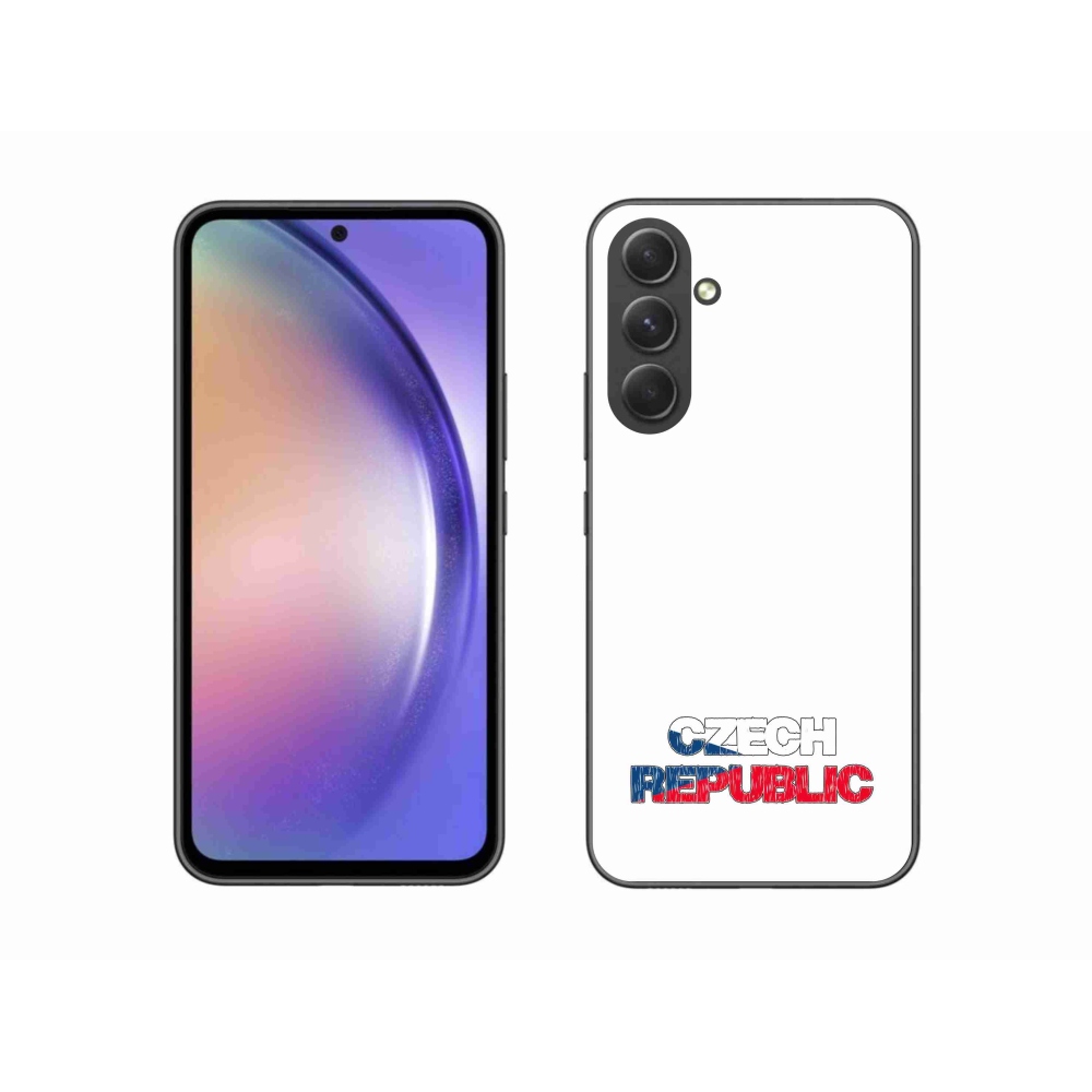 Gél borítás mmCase Samsung Galaxy A54 5G - Csehország fehér háttérrel