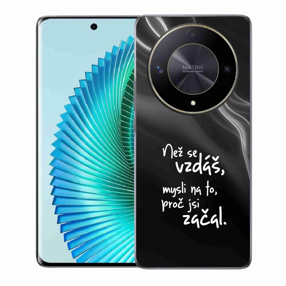 Gél borítás mmCase a Honor Magic 6 Lite 5G készülékhez - Idézet 2 fekete háttér