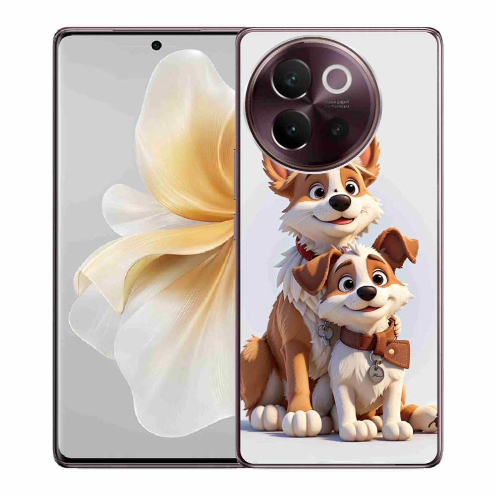 Gélburkolat mmCase a Vivo V40 Lite 5G-n - kutyák rajzolása