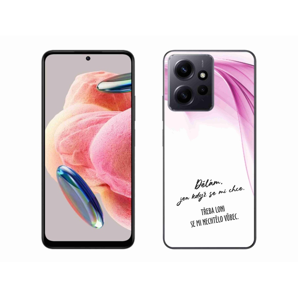 Gél borító mmCase a Xiaomi Redmi Note 12 4G-hez - vicces szöveg 12 fehér háttérrel