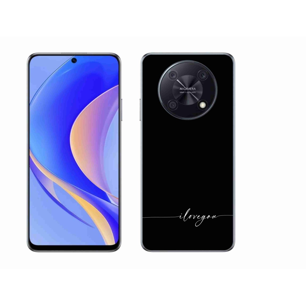 Gél borító mmCase a Huawei Nova Y90-hez - Szeretlek fekete háttérrel