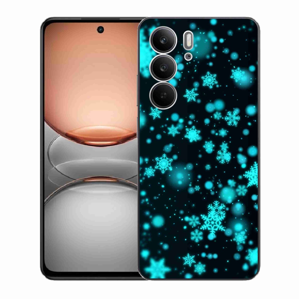 Gél borító mmCase a Realme C75 készülékhez - hópelyhek 1