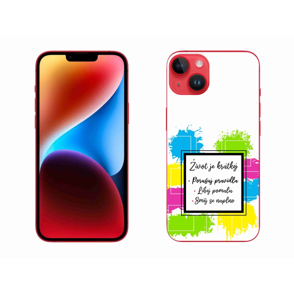 Gél borítás mmCase iPhone 14 Plus készülékhez - idézet 5 fehér háttér