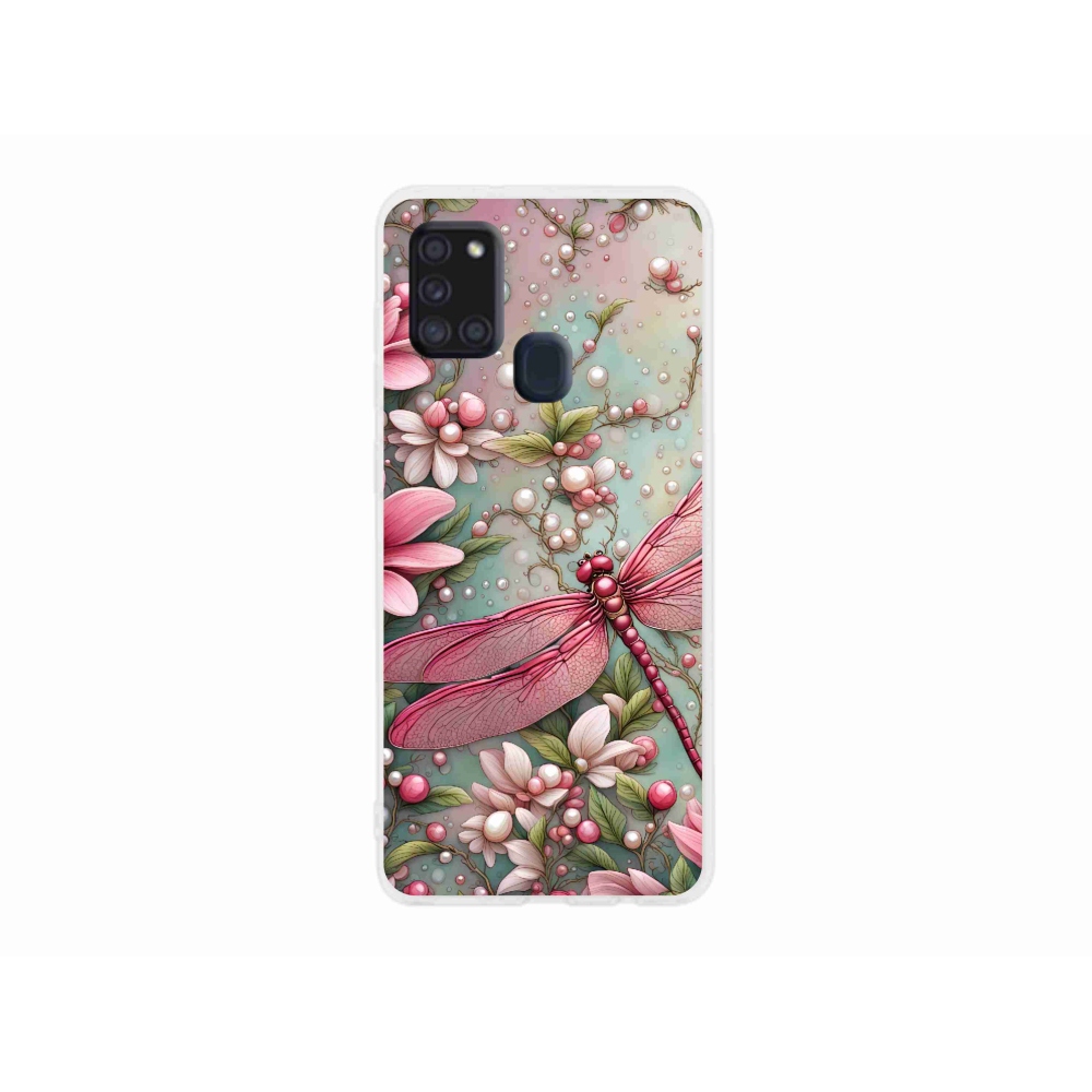 Zselés borítás mmCase Samsung Galaxy A21s készülékhez - szitakötő