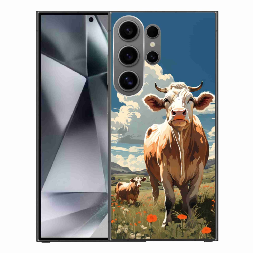 Zselés borítás mmCase Samsung Galaxy S24 Ultra készülékhez - tehenek a réten