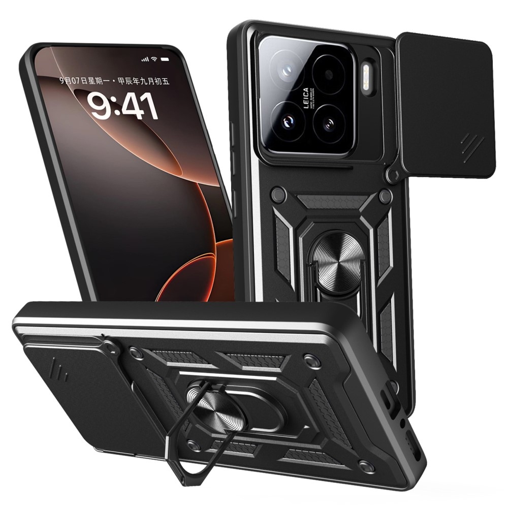 Tartós csúszásálló borítás Xiaomi 15-hez - fekete