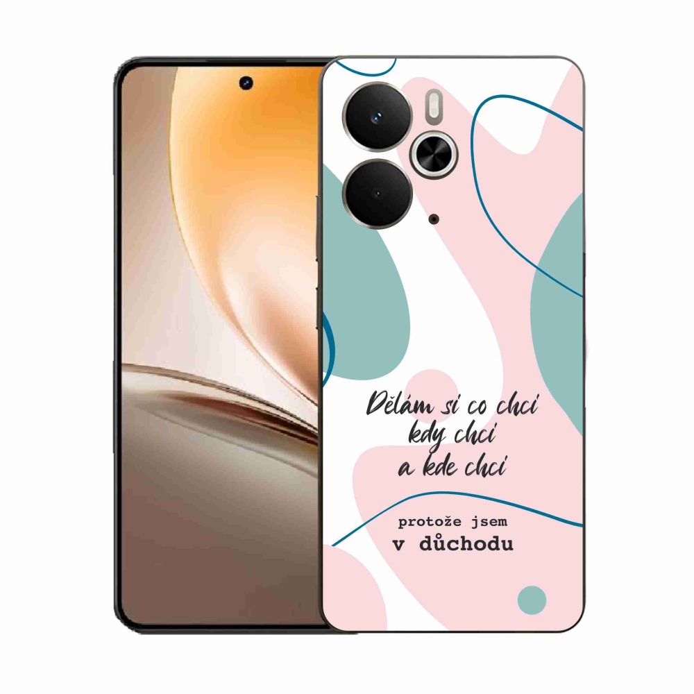Gél borító mmCase a Realme 14 5G készülékhez - vicces szöveg 10 fehér háttér