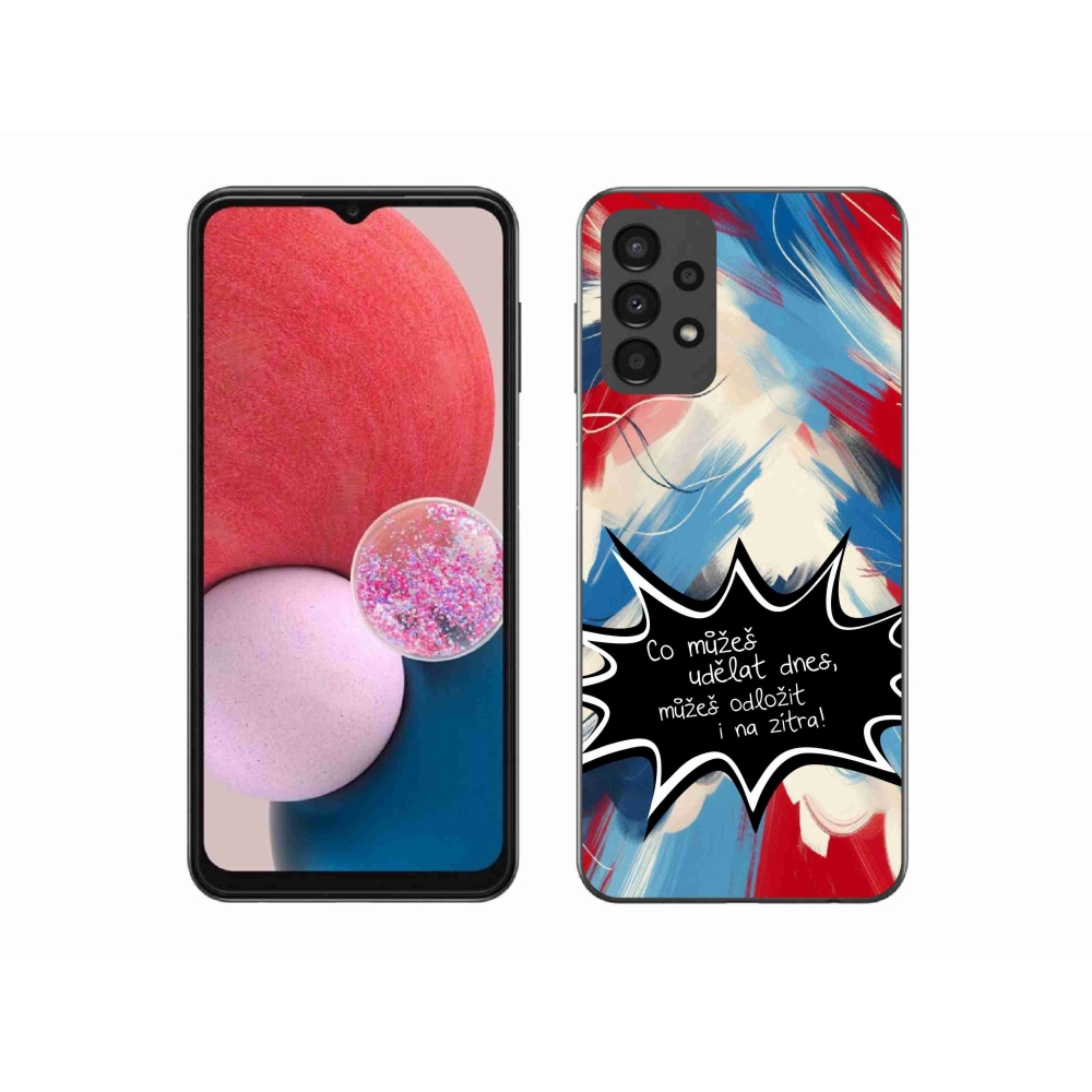Gél borító mmCase Samsung Galaxy A13 4G - vicces szöveg 9 fekete háttér