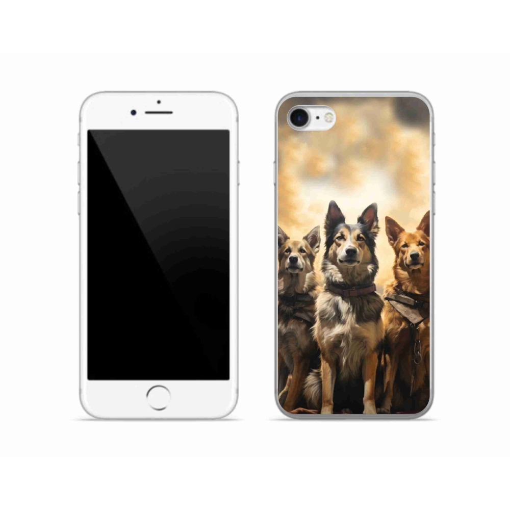 Zselés borítás mmCase iPhone SE (2020) - három kutya