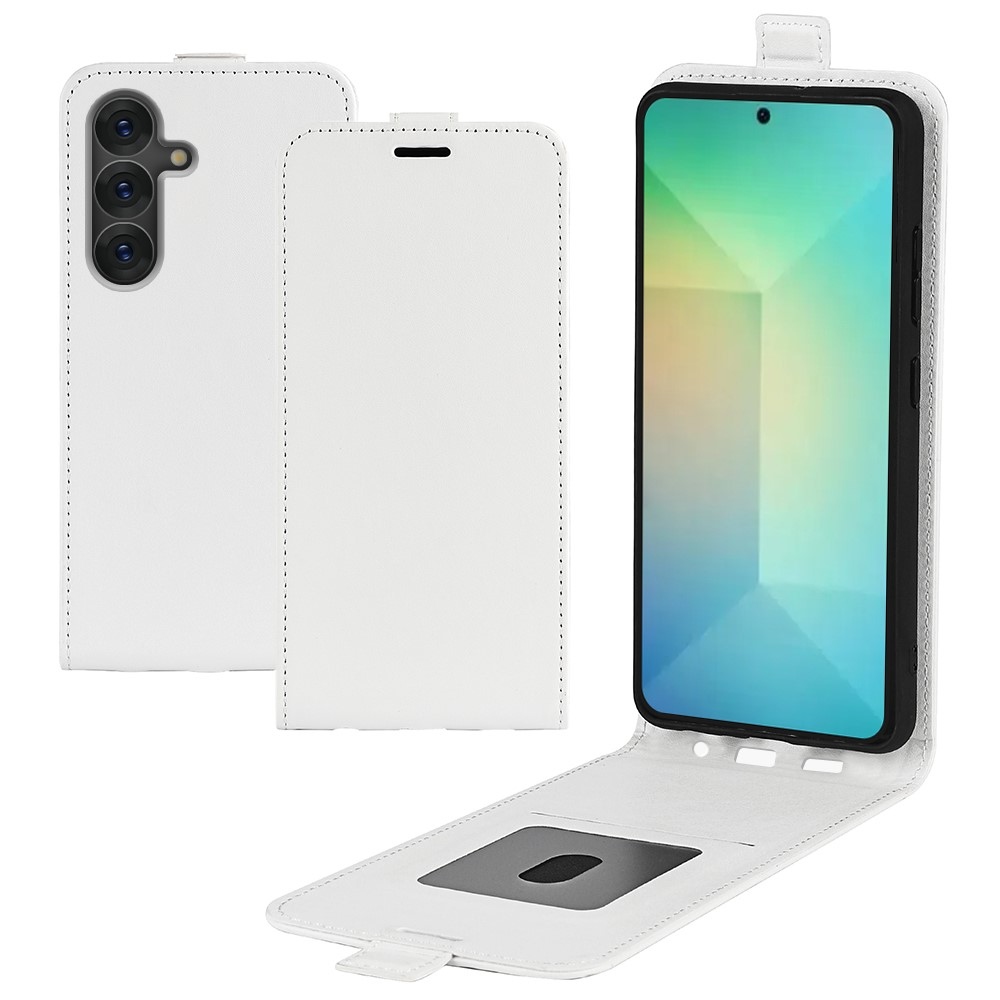 Függőleges könyvtáska Samsung Galaxy S25 készülékhez - fehér