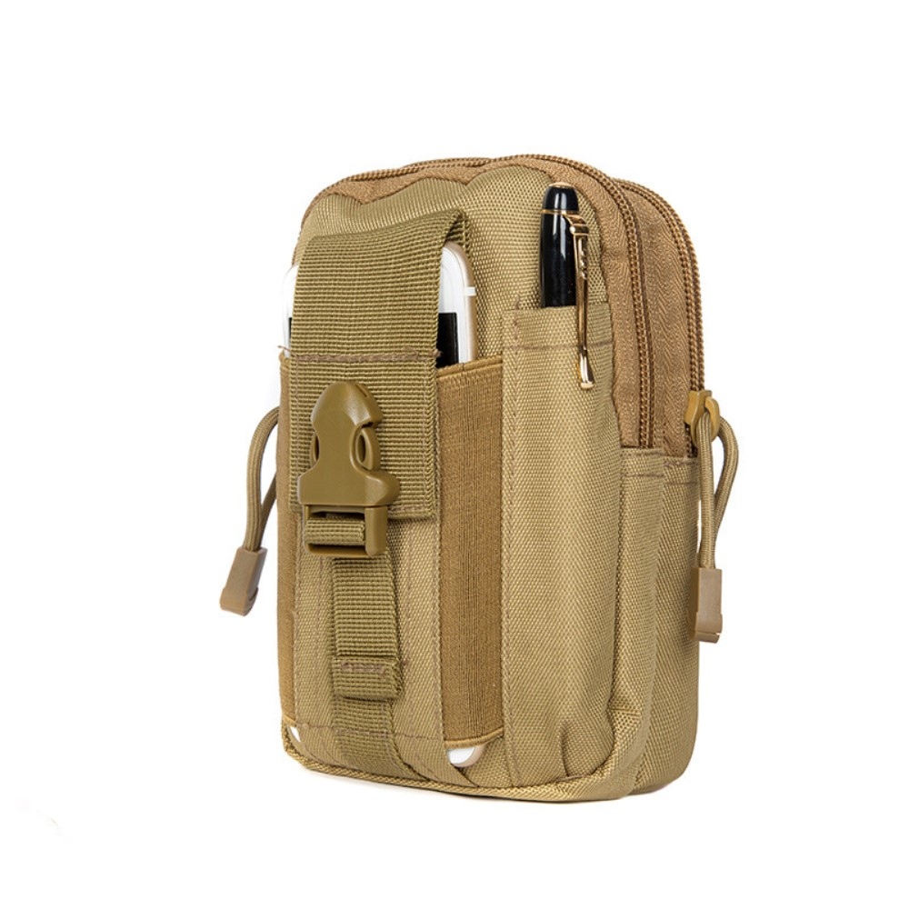 Kemping univerzális övtáska 160 x 120 x 50 mm - khaki színű