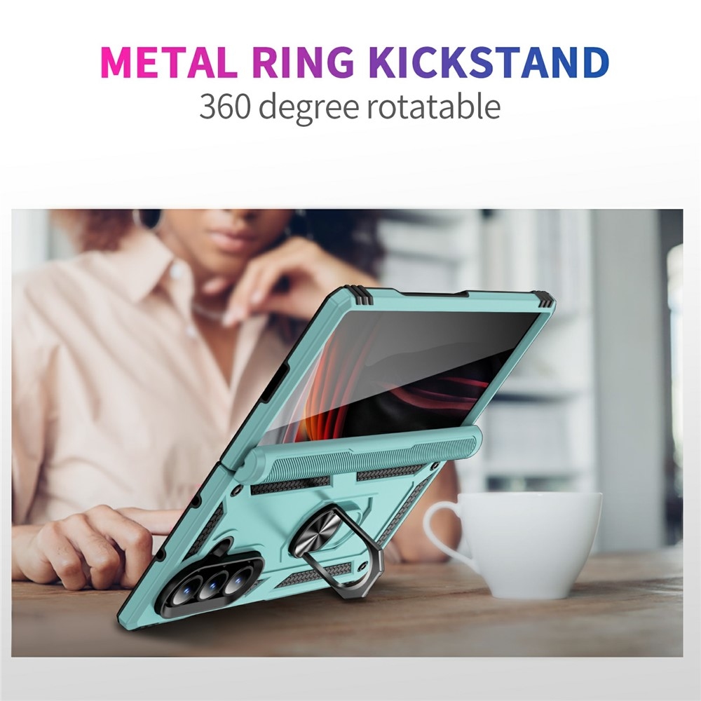 Gyűrűálló borítás Samsung Galaxy Z Fold7 5G készülékhez - kék-zöld