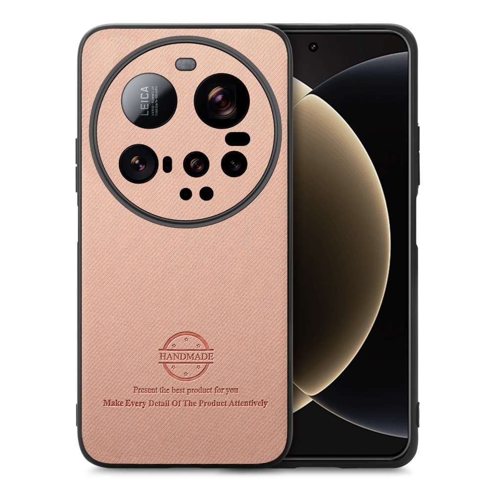 Kézműves zselés tok műbőrrel Xiaomi 15 Ultra - rózsaszínű