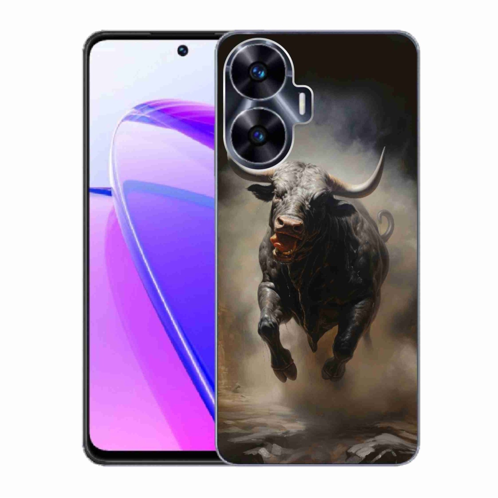 Zselés borítás mmCase a Realme C55 készülékhez - dühös bika