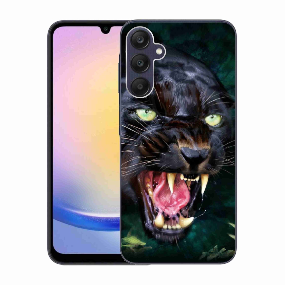 Zselés borítás mmCase Samsung Galaxy A25 5G - dühös fekete párduchoz