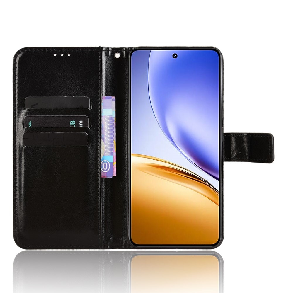 Őrült könyvtáska a Realme 14 5G/14T 5G számára - fekete