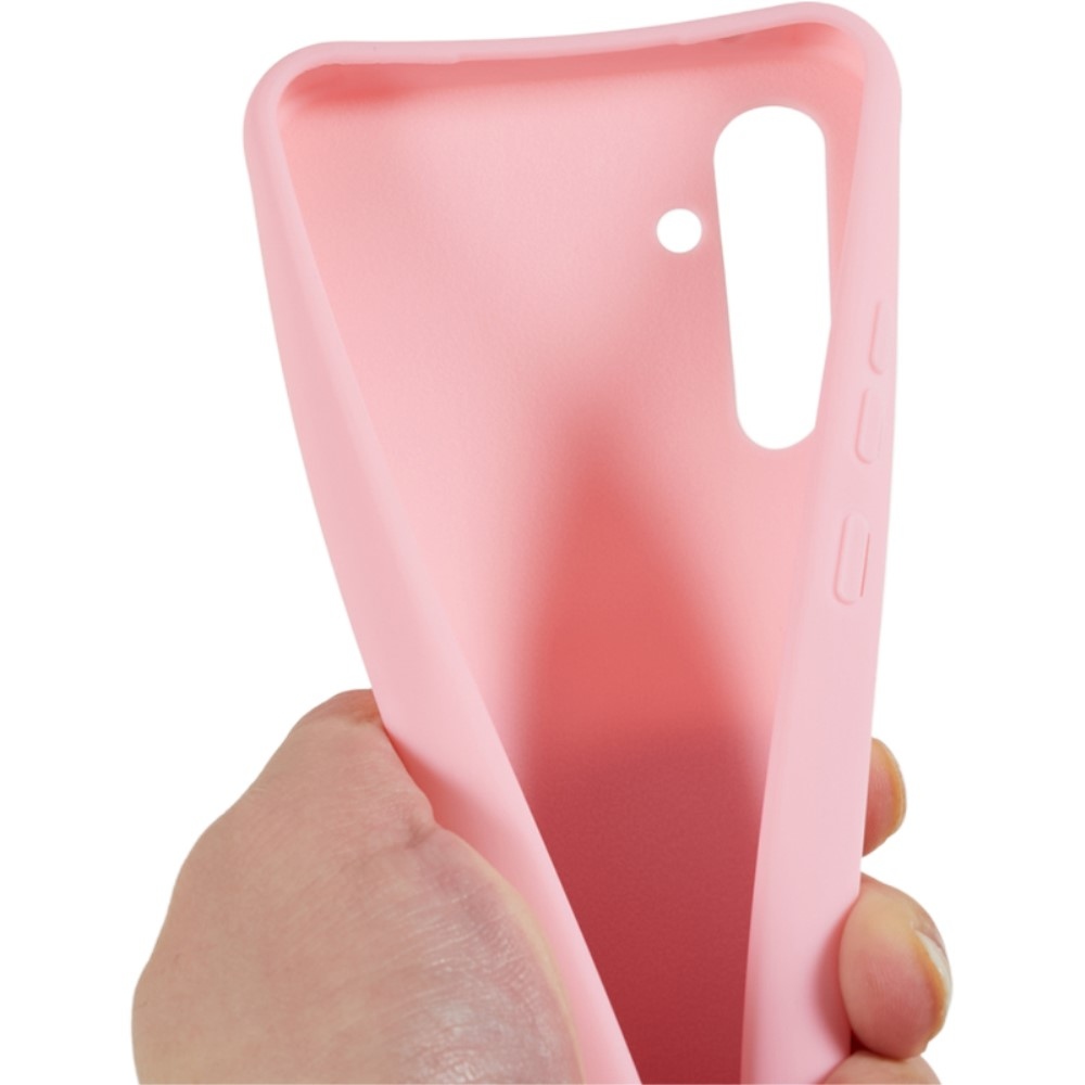 Zsinórral ellátott zselés tok Samsung Galaxy S25 készülékhez - rózsaszín